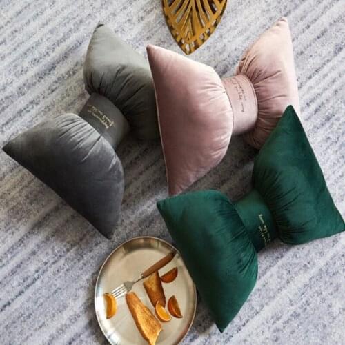 Pretty solid Bow Pillow with Filling / Car neck pillows Home Decor Bow Knot Rosette home Decorative Cushion within inner 1piece