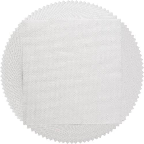 Simthread 100 pieces No Show Mesh white embroidery stabilizer/Backing pre cut medium weight
