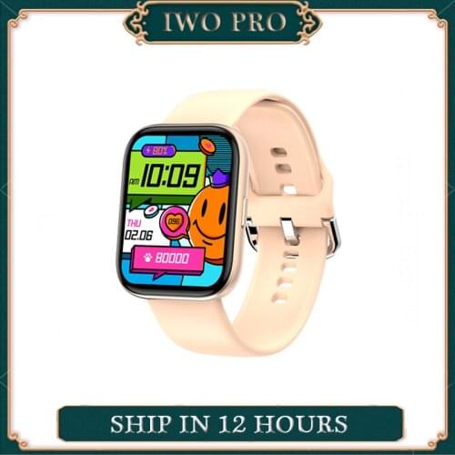 IWO PRO G69 Smart Watch for Men and Women 1.69 Inch Fitness Tracker IP68 Waterproof Heart Rate Blood Pressure SmartWatch for