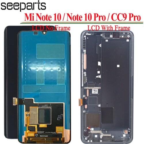 Amoled For Xiaomi Mi Note 10 Pro LCD Display Touch Screen Digitizer M1910F4G Assembly ReplaceFor Xiaomi mi CC9 Pro lcd Display