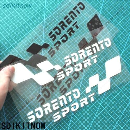 22x6cm 1 pair Car Body Windows Sports Racing Sticker Decal Styling For kia sorento 2011 2013 2014 2016 2017 2018 accessories