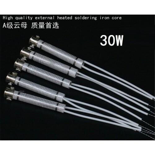 10pcs High Quality 220V 30W Soldering Iron Core Heating Element Replacement Spare Part Welding Tool Electric iron core