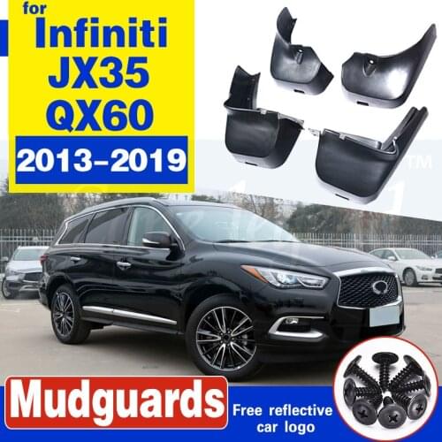 4PCS Mud Flaps For Infiniti JX35 QX60 2013 - 2019 Mudflaps MudFlap Splash Guards Fender Mudguards Front Rear 2014 2015 2016 2017