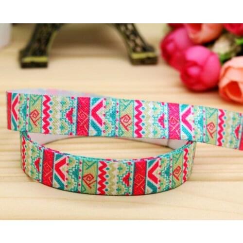 5/8'' Free shipping Fold Elastic FOE tribal printed headband headwear hairband diy decoration wholesale OEM P5544