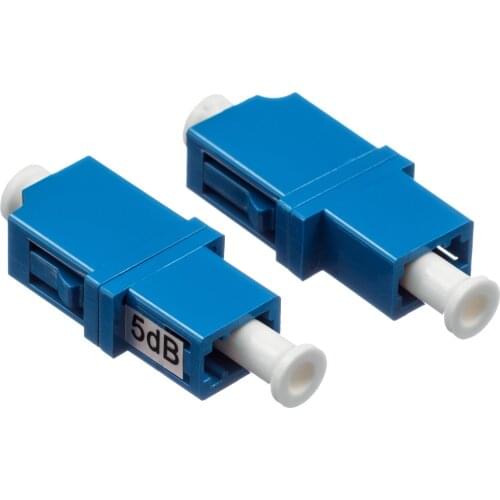 5 PCS LC/UPC Fiber Attenuator 1dB -15dB Flange Attenuator Fiber Connector Butt LC Coupler Flange Head Optical Fiber Adapter