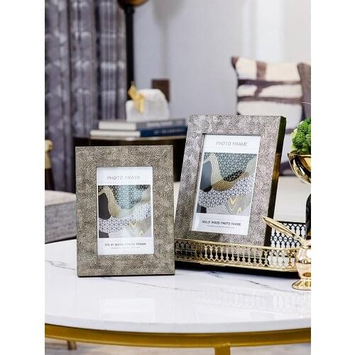 6/7 Inch Modern Light Luxury Pattern Photo Frame Living Room Ornaments