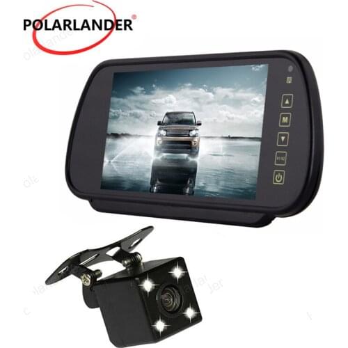 7 Inch Car Rear View Mirror Monitor MP5 With Reverse CCD Camera Support SD/USB FM Radio