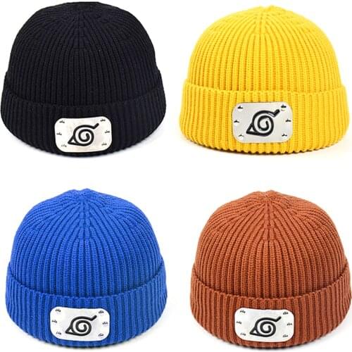 Anime Hat Cosplay Costume Props Ski Bonnet Unisex Fashion Rock Hats Hip Hop Winter Warm Knitted Beanie Caps