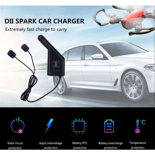 3 in 1 Car Charger Battery Charging & USB Port Remote Control 2 Cable Charge For DJI Spark drone Accessories