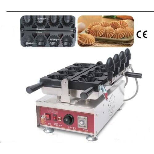 Free shipping Scallop shape Waffle Maker Machine sweets Filling Egg tart machine