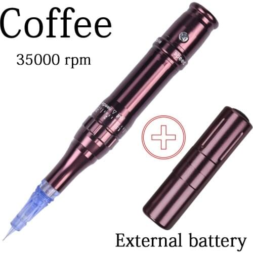 Eyebrows Tattoo Machine coffee Wireless Permanent Makeup Tattoo Pen gun Rechargeable with battery 3D embroidey Best Quality