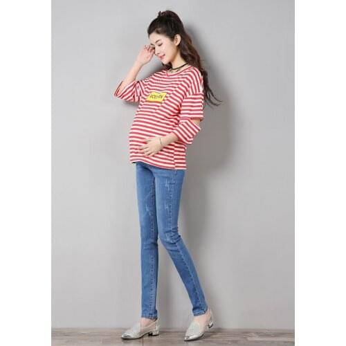 New Style Denim Jeans Maternity Pants For Pregnant Women Clothes Loose Casual Straight Jeans Pregnancy Trousers Maternity pants