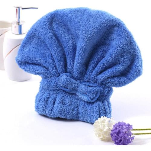 1pc Soft Microfiber Hair Quick-Dry Towel Comfortable Bath Spa Cap Bathing Hair Wash Towel Solid Color Shower Hat Home Hair Towel