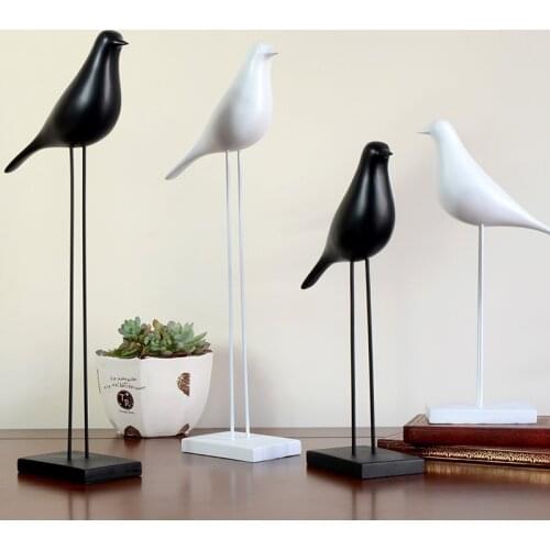 EUROPEAN HOME FURNISHING DECORATION CRAFTS RESIN BIRD STATUE DECOR ORNAMENT HANDICRAFT DOVES SCULPTURE OFFICE DESKTOP FIGURINE