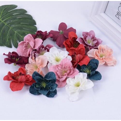 10Pcs Artificial Fake Flower Heads Handicrafts Wedding Party Home Decoration искусственные растения Свадебный Декор
