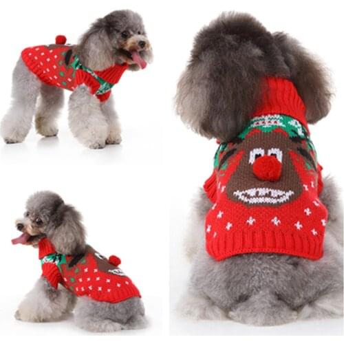 Pet Dog Sweater Cat Clothes For Small Dog Clothing Christmas Cat Sweater Dogs Coat Halloween Warm Pet Jacket Knitting Costume