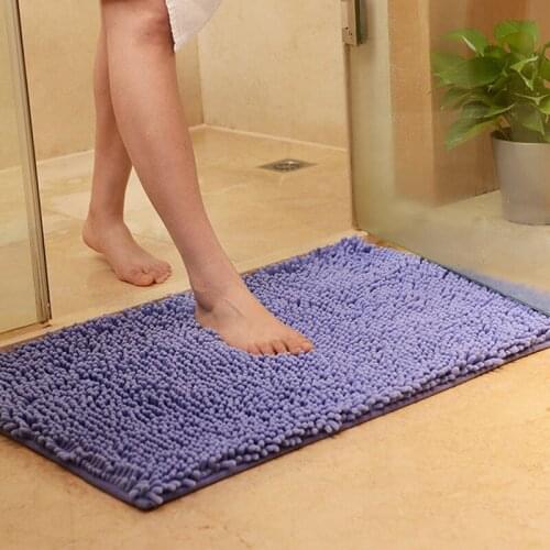 Modern Simplicity Bath Mats Chenille Living Room Bedroom Kitchen Carpet Floor Mat Microfiber Bathroom Anti-slip Absorb Water Mat