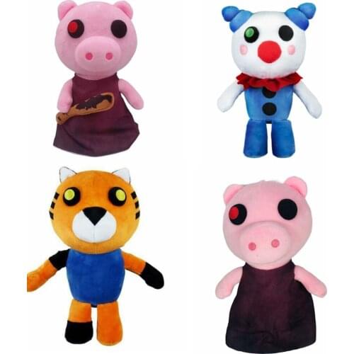 Hot! 25cm Cute Game Piggy Stuffed Toy Cartoon Animal pink Pig Tiger Plush Toys Gifts For Boy Girl Children