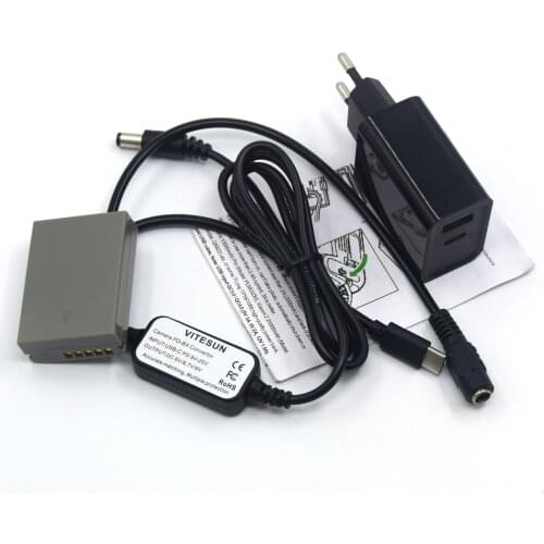 Mobile Power Bank USB Type C Cable 8V+PS-BLN1 BLN-1 BLN1 DC Coupler+PD Charger For Olympus OM-D E-M5 II 2 E-M1 PEN E-P5