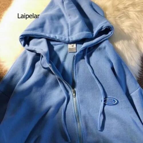 Mens womens hooded clothes Korean fashion candy color zipper sweater hooded sweater 2021
