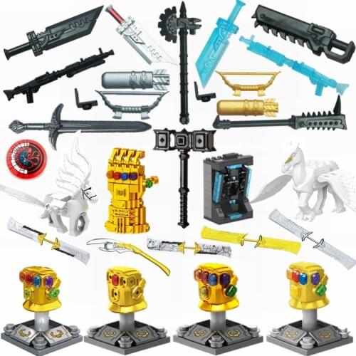 Super Heroes Figure Movies Weapons Accessories Parts Figures Models Kit Building Blocks Bricks Toys For Children Superhero Movie