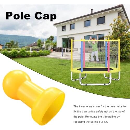 New Trampoline Pole Cap Steel Pipe Top Cover Yellow Plastic Cover For Children Trampoline Outdoor Sport Accessories