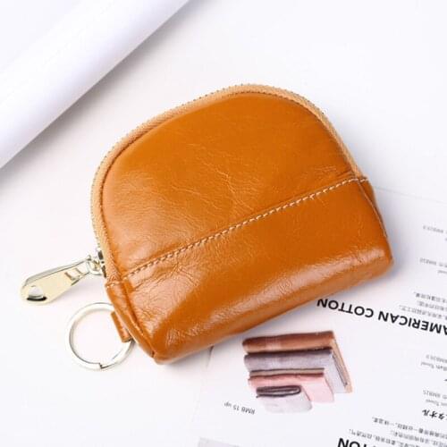 New Women Coin Purse Zipper Small Feamle Leather Purses Mini Genuine Leather Women Purses Mini Bag Ladies Porte Monnaie Femme