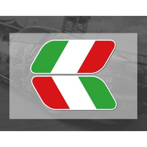 NEW 2pcs Italian Italy Flag Stickers Fender Badge Emblems Decal Decor motorcycle car styling For Ferrari Fiat VW Golf skoda