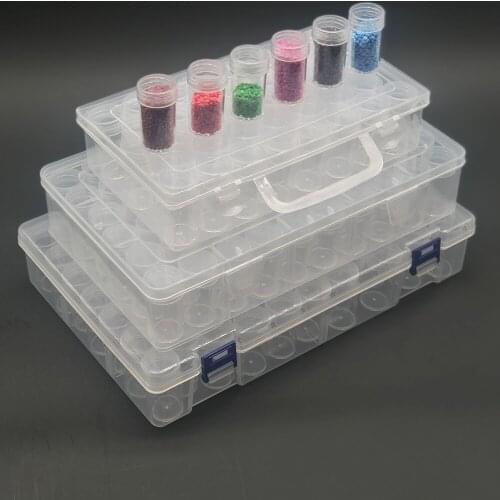 New 38/60/80 bottle diamond painting storage box diamond embroidery accessories bead container mosaic storage box tool