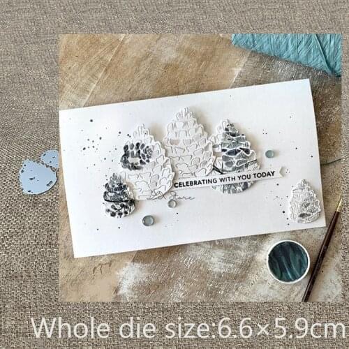 New Design Craft Metal Cutting Die die cuts 2pcs Pine cone decoration scrapbook Album Paper Card Craft Embossing die cuts