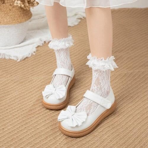 New Women Flats Platform round toe Mary Jane Student Goth Ladies Loafers Shoes Lolita Dropshipping Plus Size 43