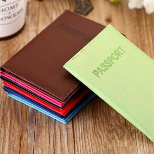 Men Passport Cover PU Leather Women Passport Holder Women\s Travel Passport Cover Unisex Card Case Man Card Holder Wallet