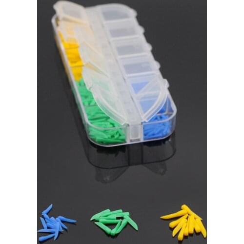 300 Pcs/Set Dental Lab Disposable Wedges Plastic Materials Dentistry Lab Instrument Tools Tooth Gap Wedge 3 Colors