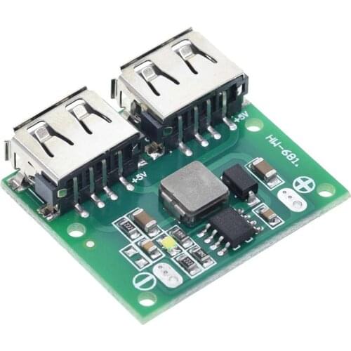 9V 12V 24V to 5V DC-DC Step Down Charger Power Module Dual USB Output Buck Voltage Board 3A Car Charge Charging Regulator 6-26V