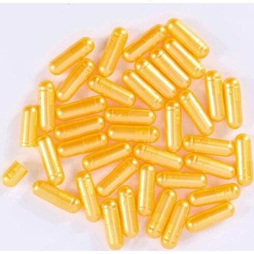 1000PCS Standard Size 00# Yellow Hard Gelatine Empty Vegan Capsules, Hollow Gelatin Capsules ,joined Or Separated Capsules