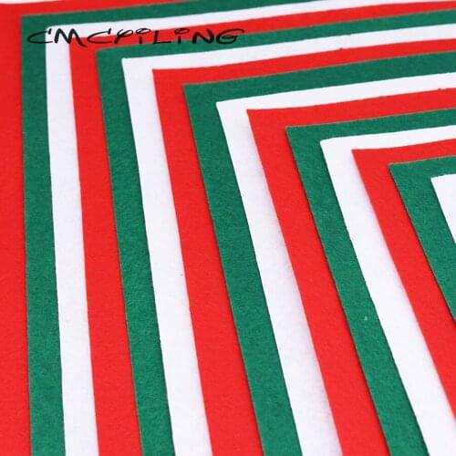 CMCYILING 18Pcs 20*30cm Christmas Felt Fabric 1mm Thickness Polyester Cloth For Dolls Needlework Sewing Diy Toys Crafts