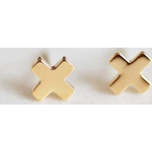 YL 316L Stainless Steel Small Cross Stud Earrings 4mm For Unisex Men Women 2020 Trend Cute Piercing Jewelry Gifts Basic Design
