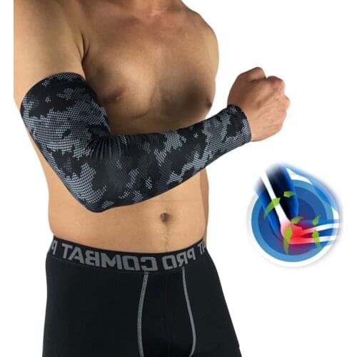 Sports Compression Arm Sleeve Basketball Cycling Arm Warmer Summer Running UV Protection Volleyball Sunscreen Bands
