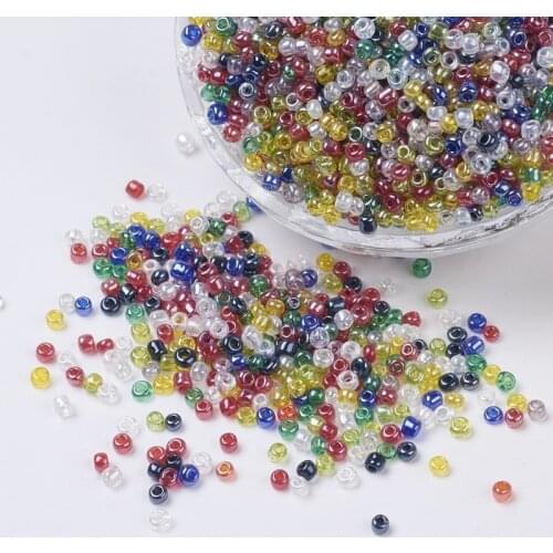 1 pound 2mm 3mm 4mm Glass Seed Beads Round Small Craft Beads Mini Spacer Beading DIY for Bracelet Earring Jewelry Making Craft