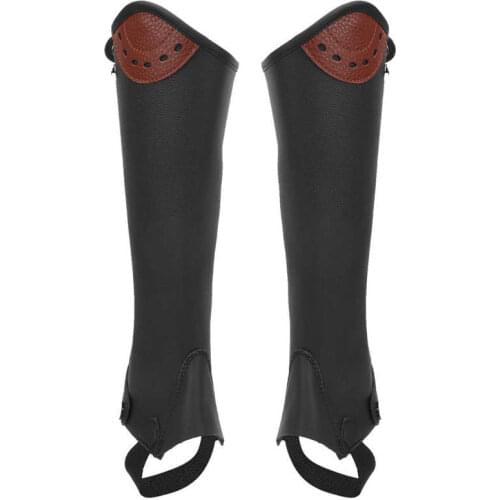 Super Fiber Horse Riding Half Chap PU Leather Comfort Horse Riding Half Chap With Zipper Equestrian Equipment For Men Women Kid