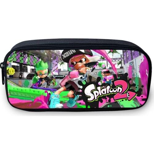 VEEVANV Splatoon 2 New 3D Printing Girls Pencil Case Women Portable Pen Bag Children School Organizer Wallets Cartoon Coin Purse