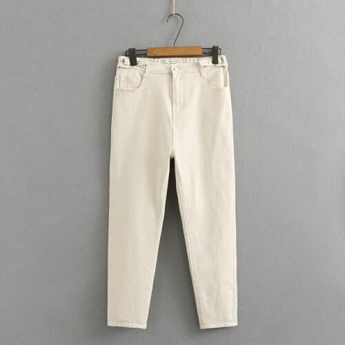 Plus size Solid black Beige Twill cotton women loose pants 2021 new spring autumn casual ladies pants female trousers