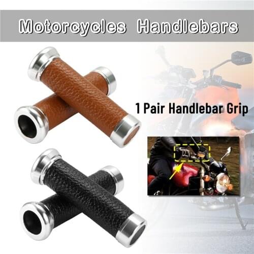 1 Pair Motorcycle Handle Rubber Protective Cover Aluminum Handle Cover Universal Motorcycle Retro Handlebar Holster Accessories