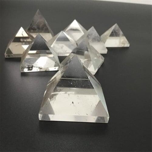 1pcs Natural white crystal pyramid natural transparent white crystal pyramid jewelry sales