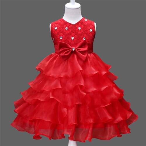 2017 Baby Girl Dress Summer 3-8 Years Floral Baby Girls Dress Vestidos 6 Colors Wedding Party Baby Clothes Birthdays Clothing