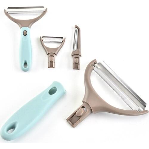 3pcs Set Slicer Shredder Peeler Julienne Cutter Peeler Set Stainless Steel Professional Vegetable Fruit Peeler Set Kitchen Tools