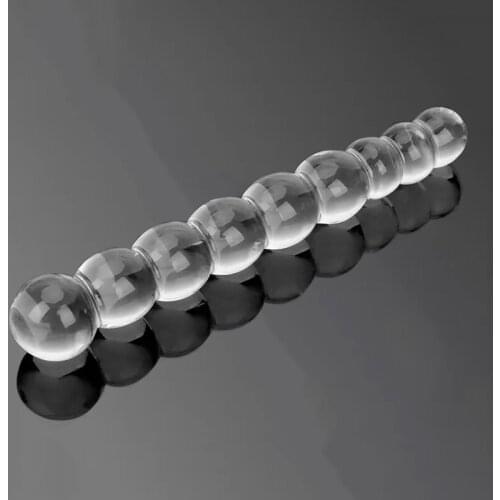 9 Balls Glass Anal Beads Plug Small Size Butt Plug Crystal Glass Anal Dildo Toys For Women Gay Men Training Set Intimate Goods