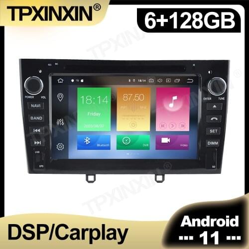 128GB Android 11.0 Car Radio For Peugeot 308 408 2007 2008 2009 2010 Multimedia Auto Video Player Navigation Stereo GPS 2 din