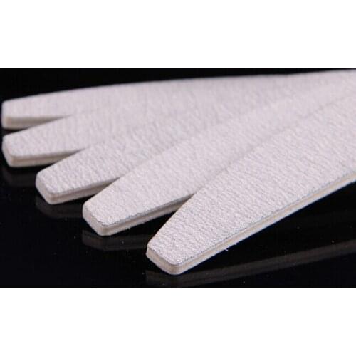 Free Shipping - 25PCS / Lot Grey Nail File Buffer zebra halfmoon nail file - 100/180 Manicure Tools