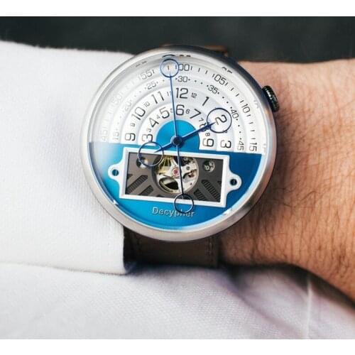 Decypher Luxury Top Brand Automatic Mechanical Wristwatches Mens Watch Sapphire Luminous Moonphase Man Watches Waterproof Reloj